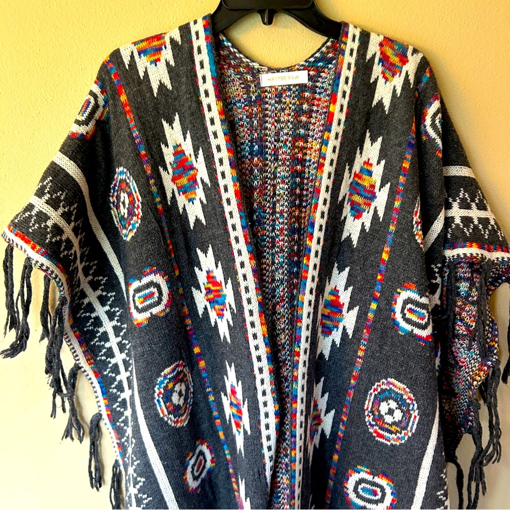 Hipster Row Fringe Cardigan - One Size - image 7
